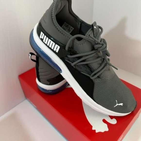 PUMA Men's Electron 2.0 Logo Mesh Lace-Up Sneakers Gray Size: 11 New In Box - Picture 2 of 6